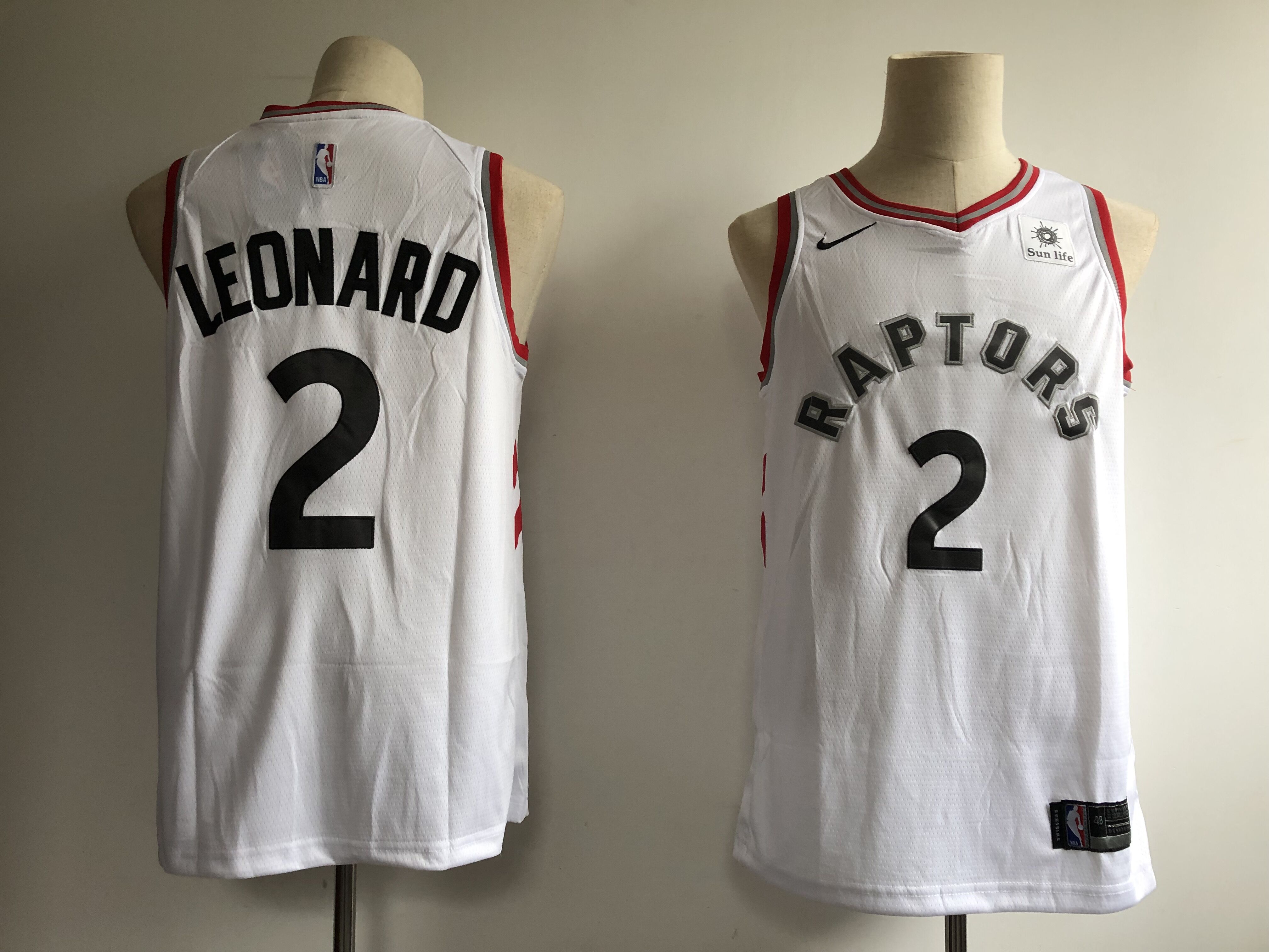 2019 Men Toronto Raptors #2 Leonard white Game NBA Nike Jerseys